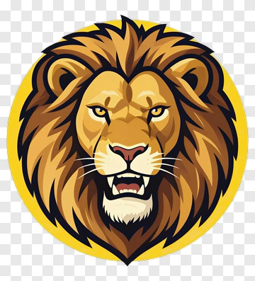 Lion Head Illustration PNG