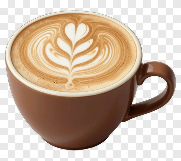 Coffee Cup With Latte Art PNG