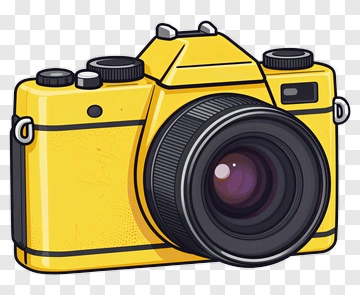 Cartoon Yellow Camera PNG