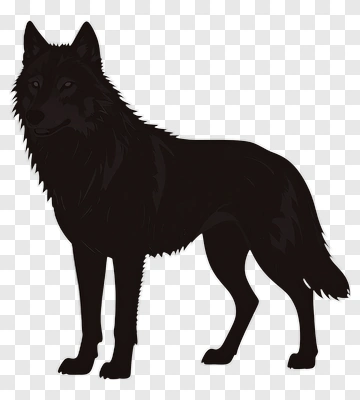 Black Wolf Silhouette PNG
