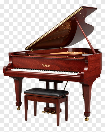 Yamaha Grand Piano With Bench PNG