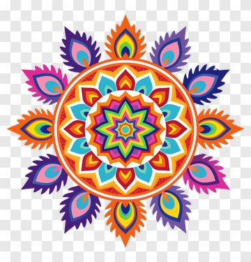 Colorful Mandala Design PNG