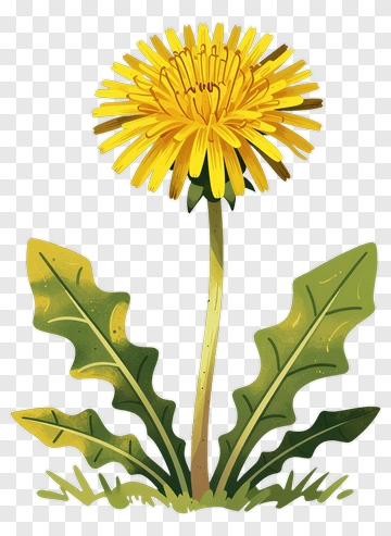Colorful Dandelion Flower PNG