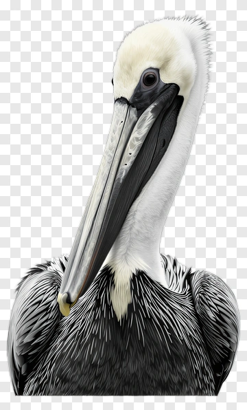 Pelican With Detailed Feathers PNG