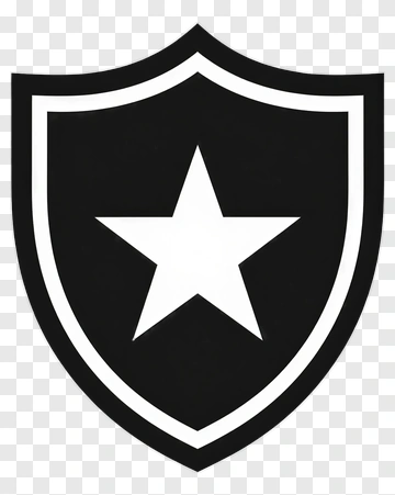 Black Shield With White Star PNG