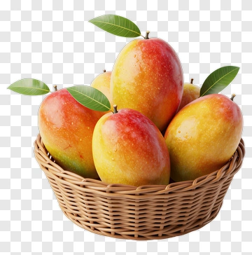 Basket Of Ripe Mangoes PNG