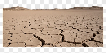 Cracked Desert Landscape PNG