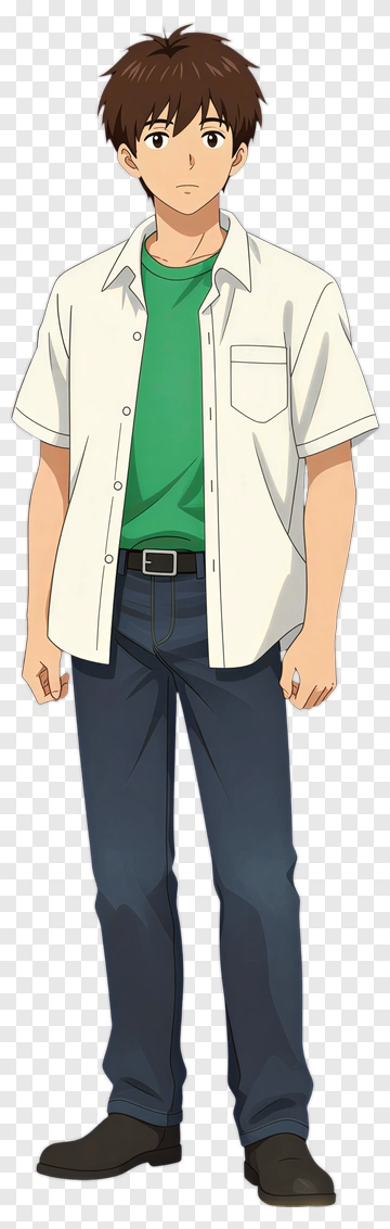 Anime Character In Casual Outfit PNG