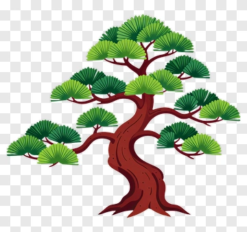 Colorful Tree With Green Leaves PNG