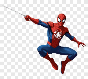 Spider-Man Swinging With Web PNG