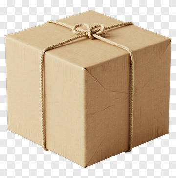 Brown Gift Box Wrapped With Twine PNG