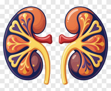 Colorful Kidney Illustration PNG