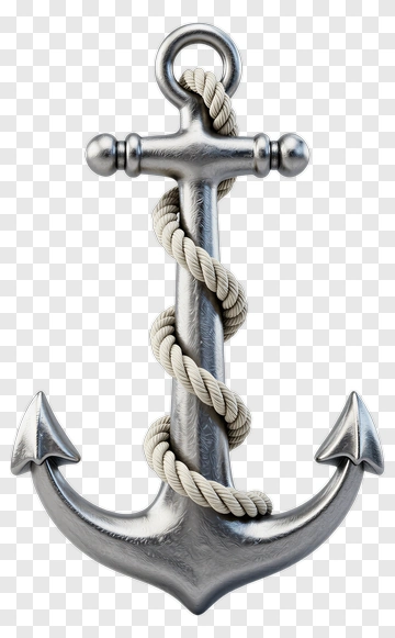 Metal Anchor Wrapped In Rope PNG