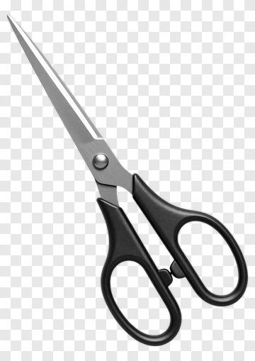 Scissors With Black Handles PNG