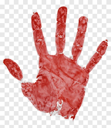 Red Handprint PNG