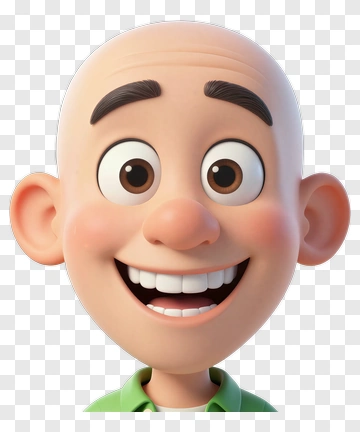 Cartoon Boy With A Big Smile PNG