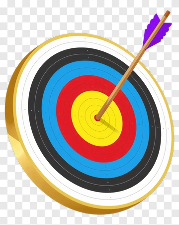 Archery Target With Arrow PNG