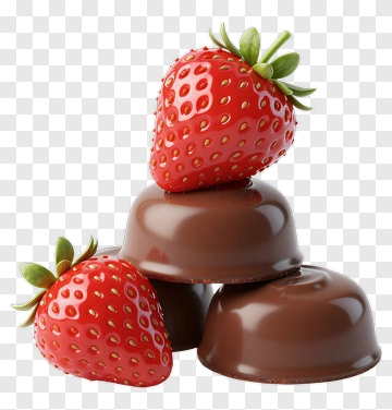 Chocolate Covered Strawberries Stack PNG