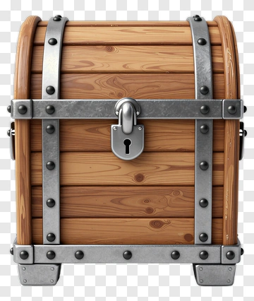Wooden Treasure Chest PNG