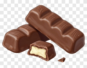 Chocolate Candy Bar With Creamy Filling PNG