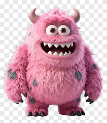 Cartoon Pink Monster PNG