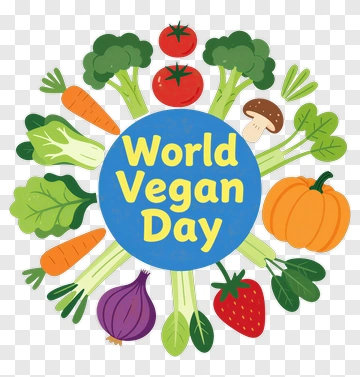 World Vegan Day With Various Vegetables PNG