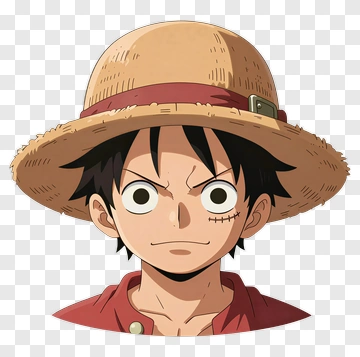 Anime Character Wearing A Straw Hat PNG