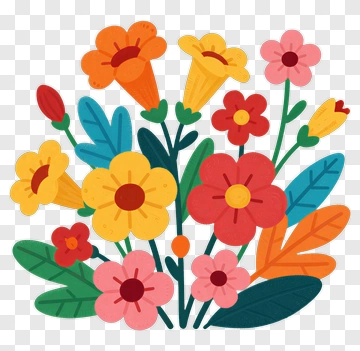 Colorful Flower Bouquet PNG
