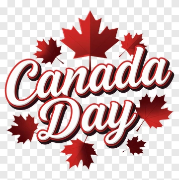 Canada Day Celebration With Maple Leaves PNG