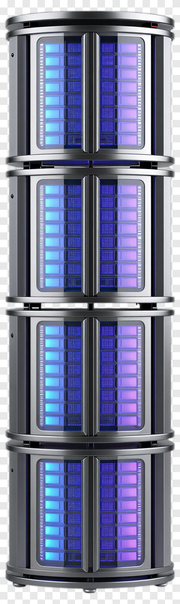3D Electronic Device With Colorful Led Display PNG
