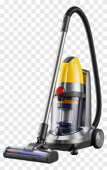 Vacuum Cleaner With Yellow Accent PNG