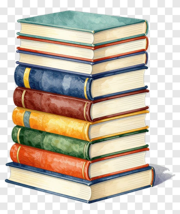 Stack Of Colorful Books PNG