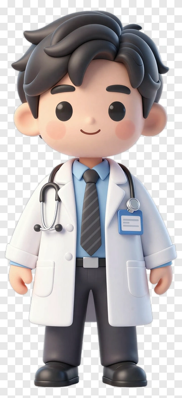 3D Cartoon Doctor PNG