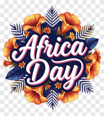 Africa Day Floral Design PNG