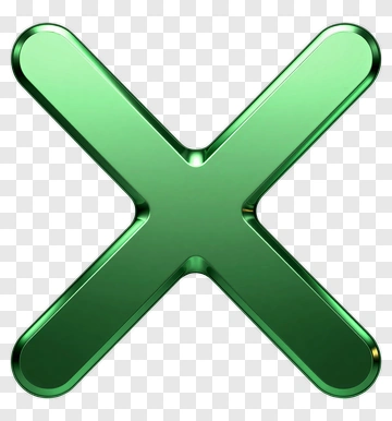 Green 3D Cross Icon PNG
