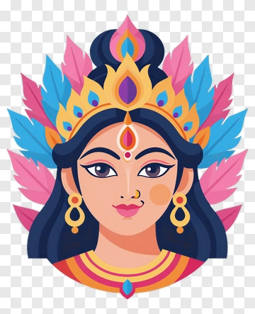 Colorful Goddess Illustration PNG