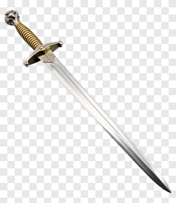 Sword With Gold And Silver Handle PNG
