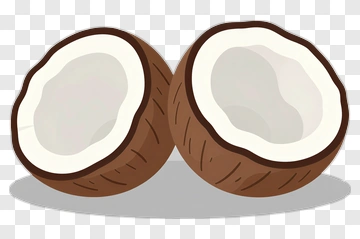 Halved Coconuts PNG