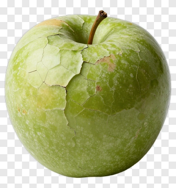 Cracked Green Apple PNG
