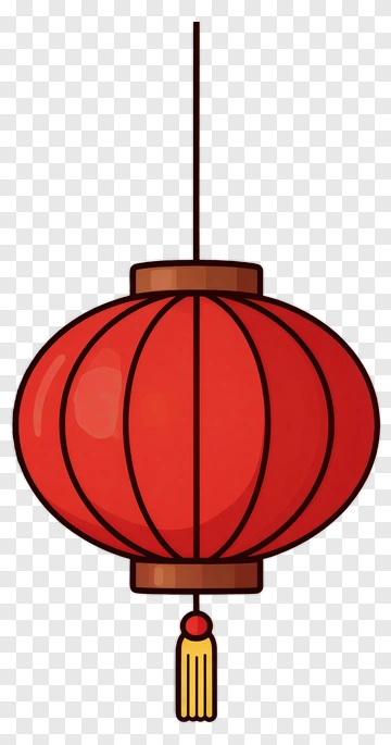 Red Lantern With Tassel PNG