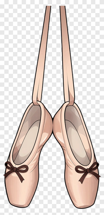 Ballet Slippers With Ribbons PNG