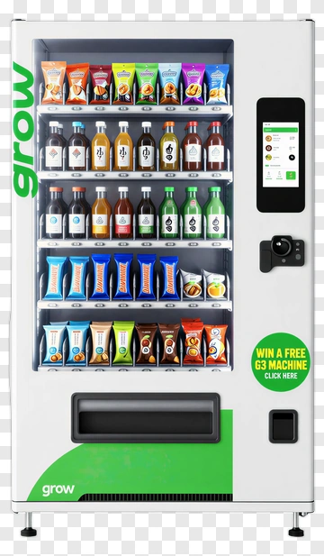 Vending Machine With Drinks And Snacks PNG