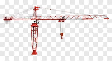 Red Construction Crane PNG