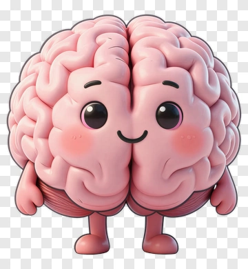 Cartoon Brain Character PNG