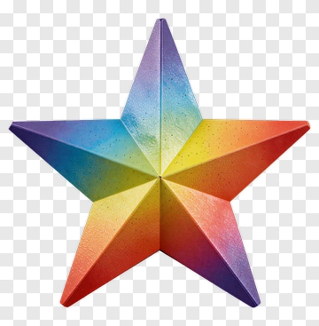 Colorful Star Shape PNG