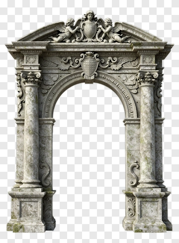 Stone Archway With Decorative Elements PNG