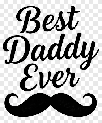 Best Daddy Ever With Mustache Design PNG