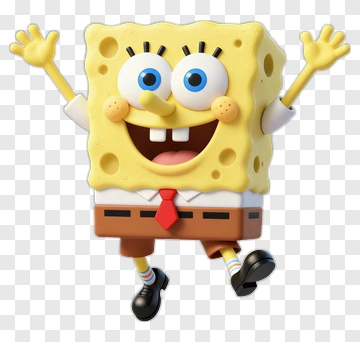Spongebob Squarepants Jumping With Joy PNG