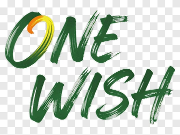One Wish Text Design PNG
