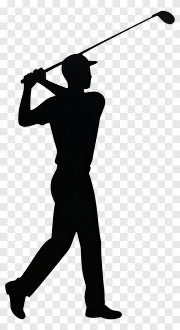 Golfer Swinging A Club PNG